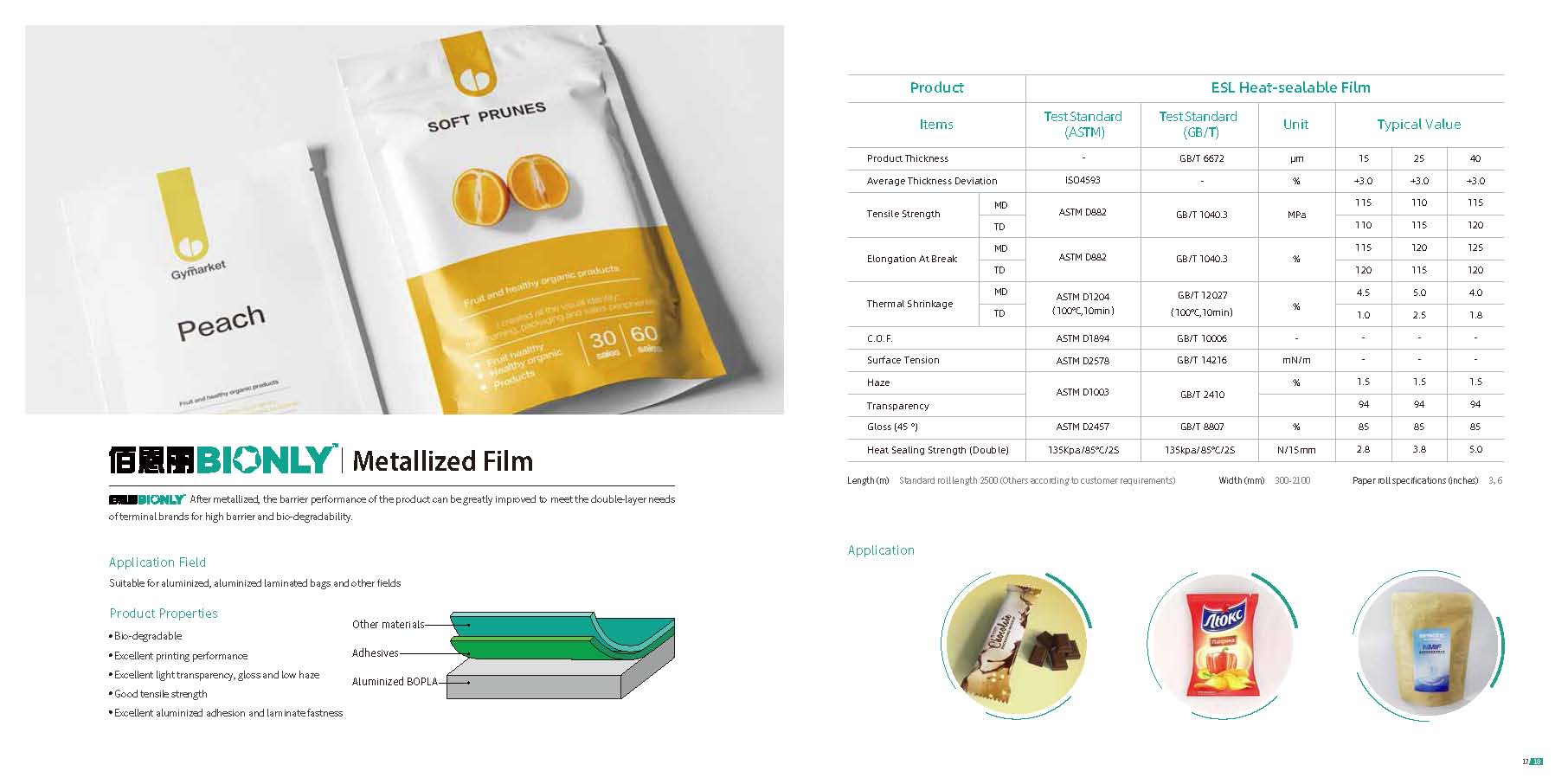 Metallized lamination Film