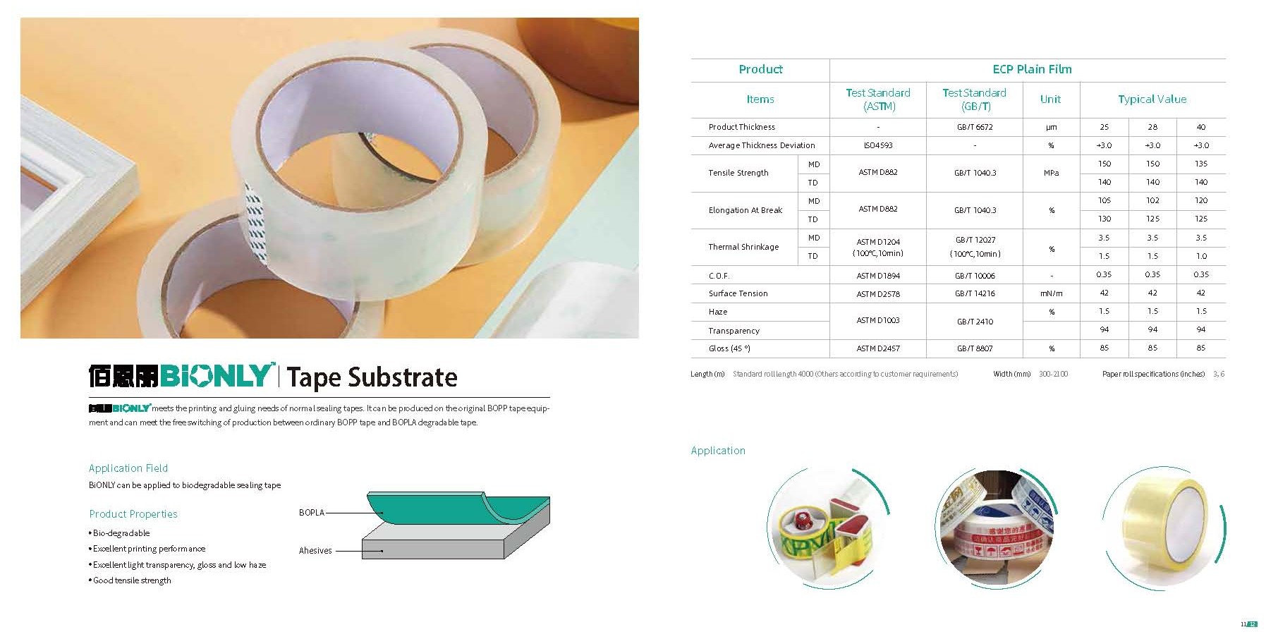 Mafilimu a Tape Substrate